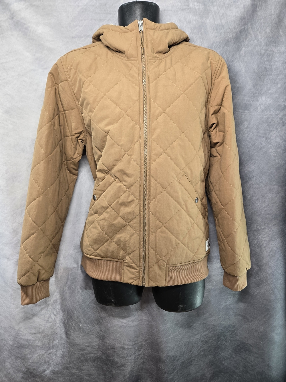 The North Face Quilted Hooded Jacket - Camel Brown